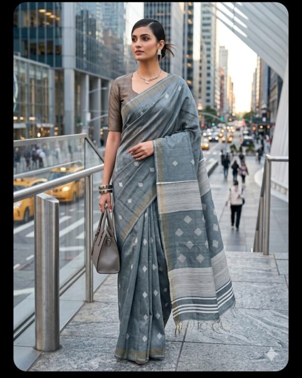 Tassar Row Silk Saree