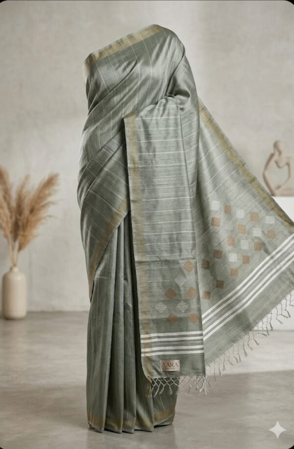 Tassar Row Silk Saree