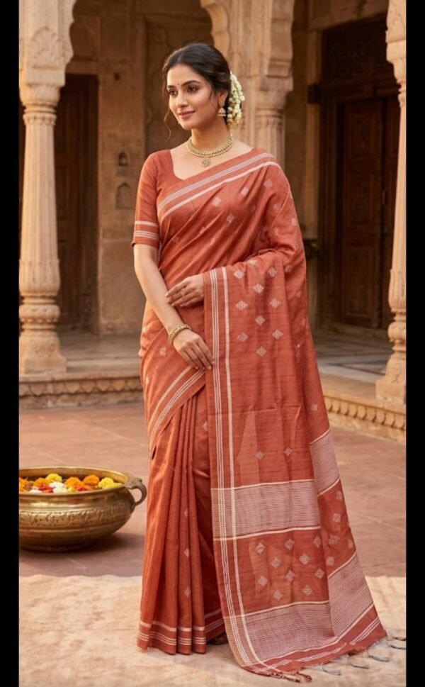 Tassar Row Silk Saree