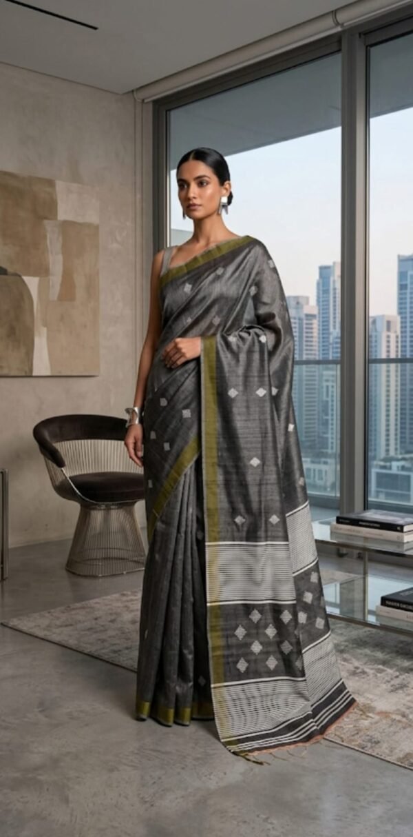 Tassar Row Silk Saree
