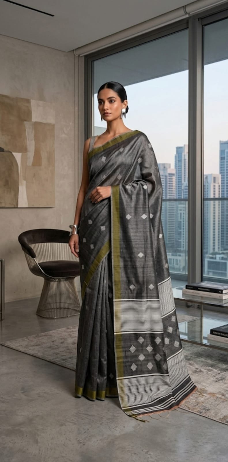 Tassar Row Silk Saree